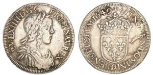 Louis XIV - Demi-écu à la mèche longue 1649 9 (Rennes) Louis XIV - Demi-écu à la mèche longue 1649 9 (Rennes)