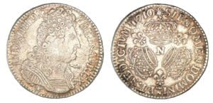 Louis XIV - Demi-écu aux trois couronnes 1710 N (Montpellier) Louis XIV - Demi-écu aux trois couronnes 1710 N (Montpellier)