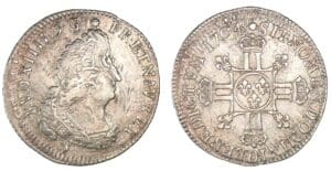 Louis XIV - Quart d'écu 8 L - 2ème type 1704 D (Lyon) Louis XIV - Quart d'écu 8 L - 2ème type 1704 D (Lyon)