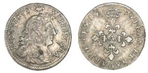 Louis XIV - 4 sols des traitants 1675 A (Paris) Louis XIV - 4 sols des traitants 1675 A (Paris)