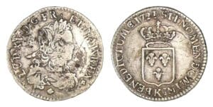 Louis XV - Sixième d'écu de France 1721 K (Bordeaux) Louis XV - Sixième d'écu de France 1721 K (Bordeaux)