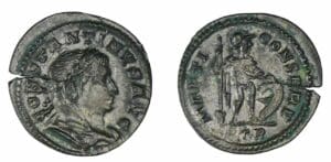 Constantin 1er - Demi-follis (313/315, Trèves) Mars casqué