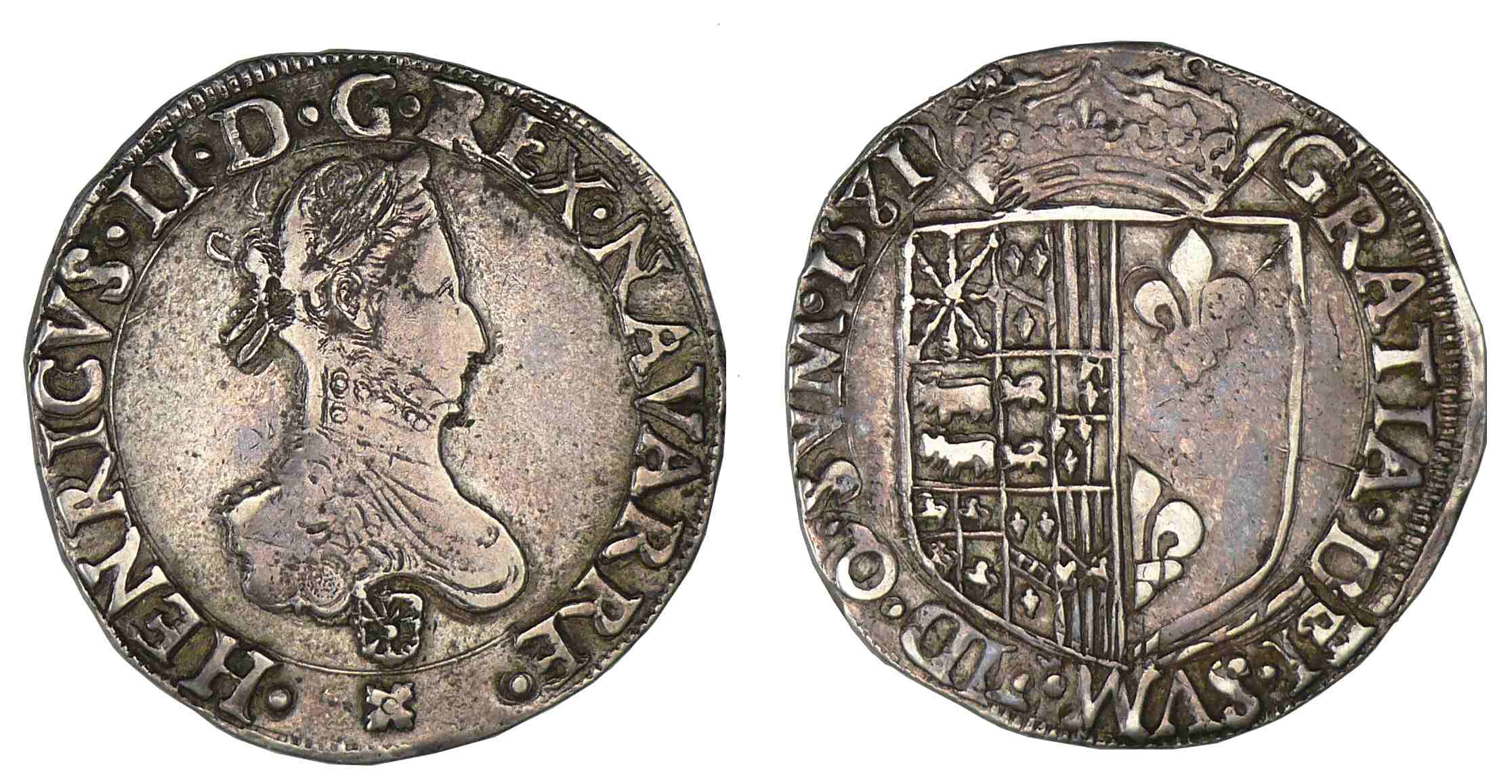 Navarre - Henri III de Navarre, II de Béarn - Franc 1581 (Saint-Palais) Navarre - Henri III de Navarre, II de Béarn - Franc 1581 (Saint-Palais)