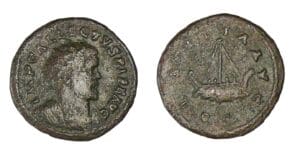 Allectus - Antoninien (295-296, Camulodunum) La galère Allectus - Antoninien (295-296, Camulodunum) La galère
