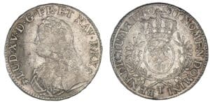 Louis XV - Ecu aux branches d'olivier 1740 T (Nantes) Louis XV - Ecu aux branches d'olivier 1740 T (Nantes)