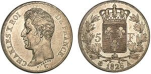 5 francs Charles X 1er type 1826 A (Paris) 5 francs Charles X 1er type 1826 A (Paris)