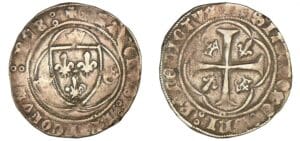 Charles VII - Blanc à la couronne (La Rochelle) Charles VII - Blanc à la couronne (La Rochelle)