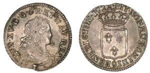 Louis XV - Tiers d'écu de France 1722 9 (Rennes) Louis XV - Tiers d'écu de France 1722 9 (Rennes)