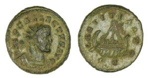 Allectus - Antoninien (295-296, Colchester-Camulodunum) La Galère Allectus - Antoninien (295-296, Colchester-Camulodunum) La Galère