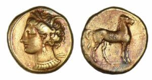 SICULO-PUNIQUES - Carthage - Shekel-didrachme d'électrum (320-310 av. J.-C.)