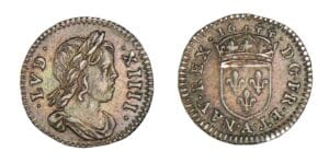 Louis XIV - Quarante-huitième d'écu 1644 A (Paris) Louis XIV - Quarante-huitième d'écu 1644 A (Paris)