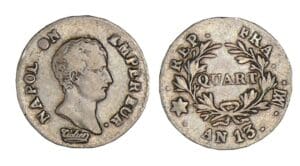 1/4 franc Napoléon Empereur An 13 MA (Marseille) 1/4 franc Napoléon Empereur An 13 MA (Marseille)