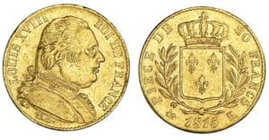 20 francs Louis XVIII buste habillé 1815 K (Bordeaux) 20 francs Louis XVIII buste habillé 1815 K (Bordeaux)
