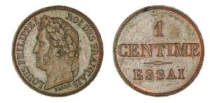 1 centime Louis-Philippe - Essai 1 centime Louis-Philippe - Essai