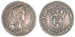 Louis XIV - Douzième d'écu au buste juvénile 1664 & (Aix) Louis XIV - Douzième d'écu au buste juvénile 1664 & (Aix)