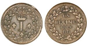 Un décime Louix XVIII 1814 BB.. (Strasbourg) Un décime Louix XVIII 1814 BB.. (Strasbourg)