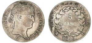 5 francs Napoléon 100 jours 1815 L (Bayonne) 5 francs Napoléon 100 jours 1815 L (Bayonne)