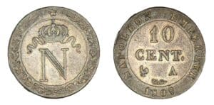 10 centimes Napoléon I 1808 A (Paris) 10 centimes Napoléon I 1808 A (Paris)