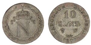 10 centimes Napoléon I 1809 W (Lille) 10 centimes Napoléon I 1809 W (Lille)