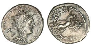 LUCILIA - Denier (101 av. J.-C.)