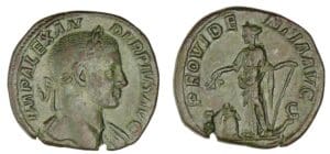 Alexandre Sévère - Sesterce (231, Rome) La Prévoyance Alexandre Sévère - Sesterce (231, Rome) La Prévoyance