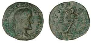 Maximin 1er - Sesterce 236, Rome) La Victoire Maximin 1er - Sesterce 236, Rome) La Victoire