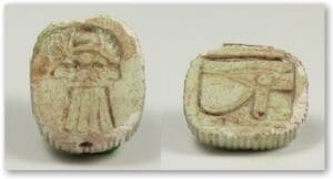Egypte - Cachet en faïence du dieu Bes - Ier mill. av. J.-C.