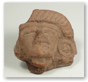 Pré-colombien - Maya (Mexique) - Tête en terre cuite - IV-VIème siècle ap. J.-C.
