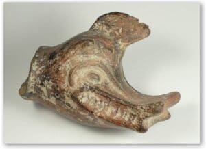 Pré-colmbien - Tête d'animal en terre cuite - IV-VIème siècle ap. J.-C.