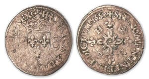 Henri II - Douzain aux croissants 1550 R (Marseille). Henri II - Douzain aux croissants 1550 R (Marseille).