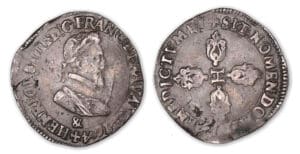 Henri IV - Demi-franc 1604 & (Aix). Henri IV - Demi-franc 1604 & (Aix).