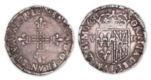 Henri IV - Huitième d'écu de Navarre 1603 (Saint-Palais) Henri IV - Huitième d'écu de Navarre 1603 (Saint-Palais)