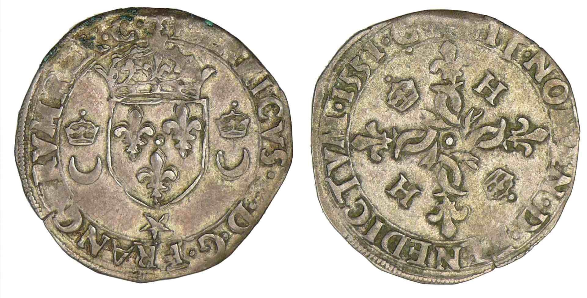 Henri II - Douzain aux croissants 1551 (Chambéry) Henri II - Douzain aux croissants 1551 (Chambéry)