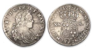 Louis XV - Sizième d'écu de Navarre 1719 A (Paris)