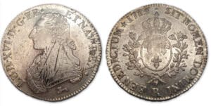 Louis XVI - Ecu aux branches d'olivier 1785 R (Orléans)