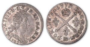 Louis XIV - 5 sols aux insignes 1703 BB (Strasbourg) Louis XIV - 5 sols aux insignes 1703 BB (Strasbourg)