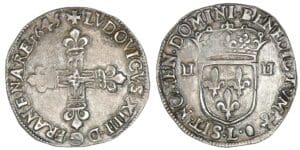 Louis XIV - Quart d'écu 1645 L (Bayonne)