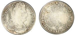 Louis XIV - Demi-écu aux trois couronnes 1710 N (Montpellier)