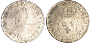 Louis XV (1715-1774) - Ecu Vertugadin 1716 W (Lille)