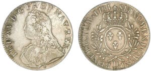 Louis XV - Ecu aux lauriers 1731 D (Lyon)