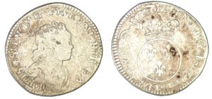 Louis XV - Dixième d'écu Vertugadin 1716 W (Lille)