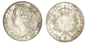 Louis XV - Demi-écu au bandeau 1747 W (Lille)