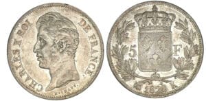 5 francs Charles X 2ème type 1828 K (Bordeaux) 5 francs Charles X 2ème type 1828 K (Bordeaux)