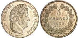 Louis-Philippe Ier (1830-1848) - 5 francs tête laurée 2ème type 1838 A (Paris)