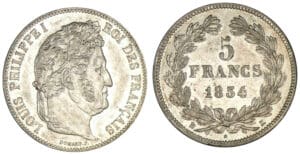 5 francs Louis-Philippe I tête laurée 2ème type 1834 K (Bordeaux) 5 francs Louis-Philippe I tête laurée 2ème type 1834 K (Bordeaux)