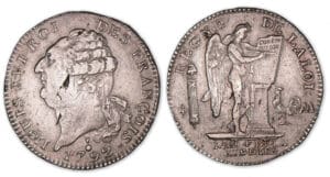 Ecu de 6 livres type FRANCOIS 1792 AA (Metz) 1er semestre. Ecu de 6 livres type FRANCOIS 1792 AA (Metz) 1er semestre.