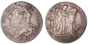 Ecu de 6 livres type FRANCOIS 1792 K (Bordeaux) 2e semestre. Ecu de 6 livres type FRANCOIS 1792 K (Bordeaux) 2e semestre.