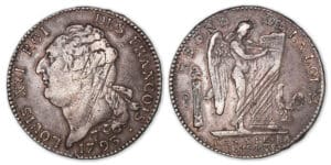 Ecu de 6 livres type FRANCOIS 1793 K (Bordeaux). Ecu de 6 livres type FRANCOIS 1793 K (Bordeaux).