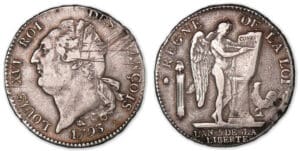 Ecu de 6 livres type FRANCOIS 1793 M (Toulouse). Ecu de 6 livres type FRANCOIS 1793 M (Toulouse).