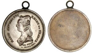 Médaille bi-métallique de Marie Antoinette 1793